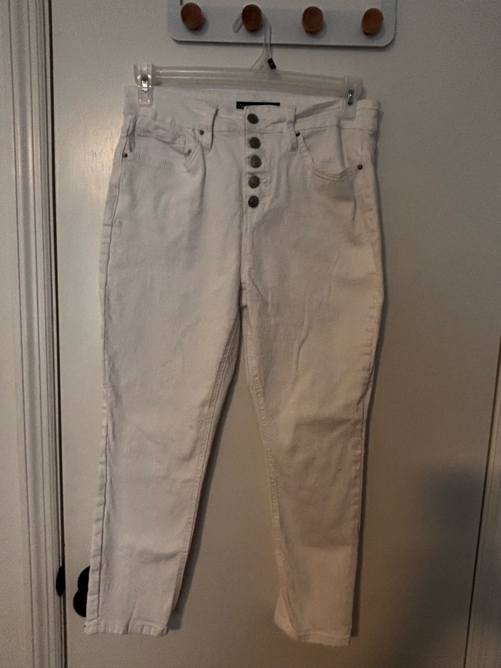 Royalty For Me White High-Rise Button Fly Women’s Jeans